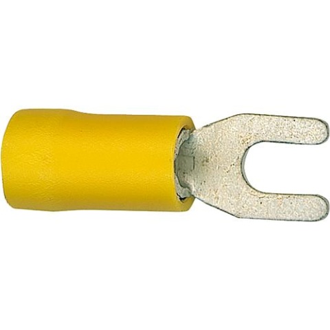 WKK Material de fijación terminal de cable en forma de horquilla aislado, 4,0 mm²-6,0 mm², 5,3 mm color amarillo, PU = 100 unidades NUEVO