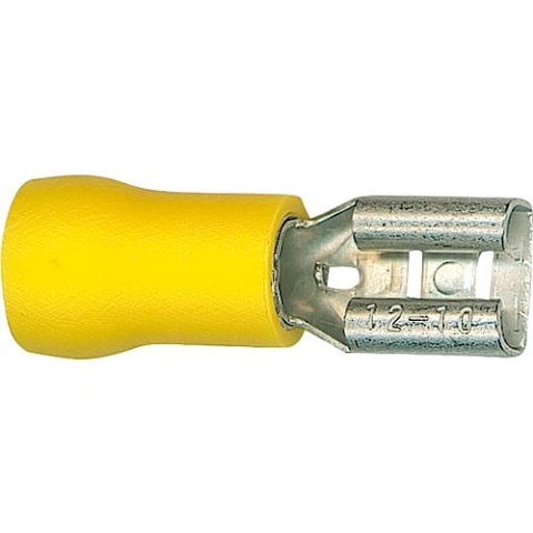 WKK Materiali di fissaggio manicotto a spina piatto semi-isolato 4,0 mm²-6,0 mm², 6,3 x 0,8 mm colore giallo, PU = 100 pezzi NUOVO