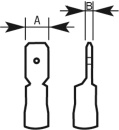 WKK Fastening materials blade terminals semi-insulated up to 1.5 mm², 6.3 x 0.8 mm colour red, PU = 100 pieces NEW