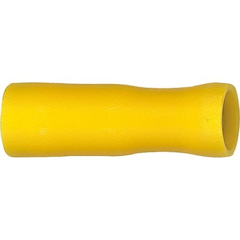 WKK Materiali di fissaggio Manicotto a innesto rotondo isolato 4,0 mm²-6,0 mm², 5,0 mm Colore giallo, PU = 100 pezzi NUOVO