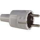 ABL earthing contact plug 2-pole - PVC CEE 7/VII - grey...