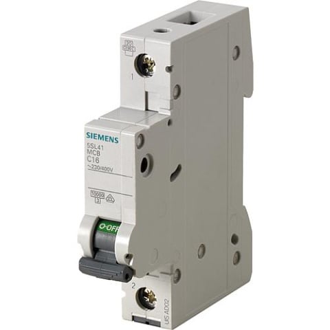 Siemens automaat Siemens, 10KA, 1-polig, B16A, 5SL4116-6 5SL4116-6 NIEUW