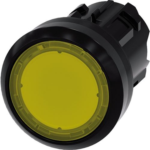 Pulsador Siemens iluminable, 22mm, redondo, amarillo, pulsador 3SU1001-0AB30-0AA0 3SU10010AB300AA0 NUEVO