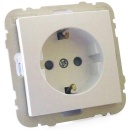 Efapel Schuko socket outlet,w. Polar white, flush-mounted...