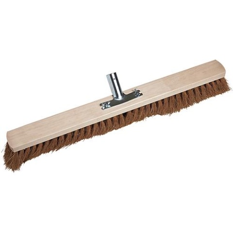 Rothweiler Saalbesen 60cm Holz 7-Reihig Kokos-Bestückung mit Metallhalter NEU