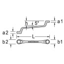 GEDORE double box spanner SW 8 x 9, deep cranked (G)...