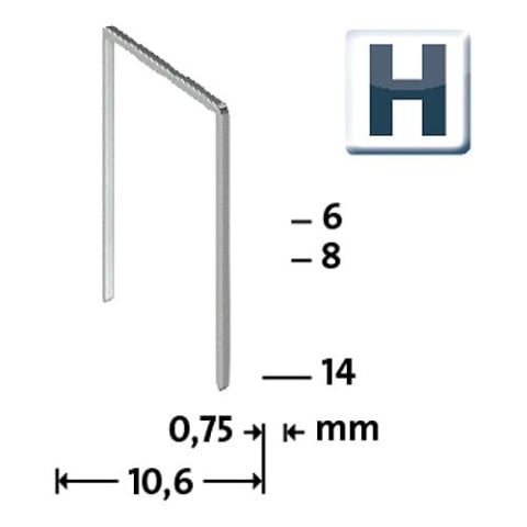 novus nieten type H 37/14 gegalvaniseerd, super hard transparant verpakking 1000 stuks 042-0373 NIEUW