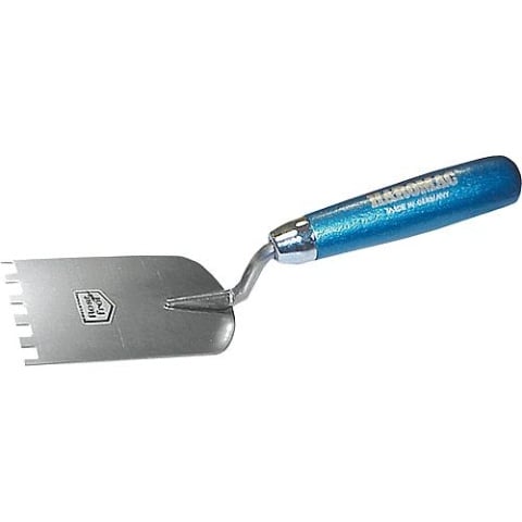 HAROMAC Tile spatula serrated 60x6x6mm stainless blue handle 10043060 NEW