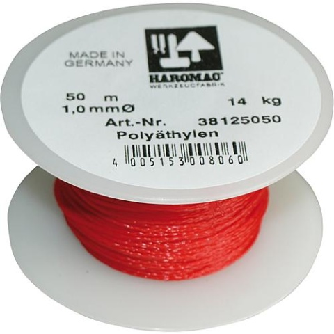 HAROMAC metselkoord, 1,0mm x 20m, rood 38125020 NIEUW