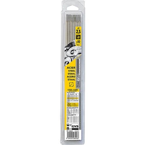 GYS Baguette délectrode Ø 2,5 mm pour acier sous blister plastique, UE = 50 pièces 84438 NOUVEAU