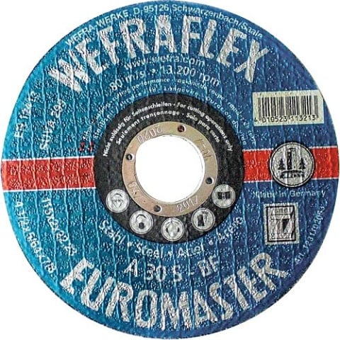 WEFRA Disco de corte Euromaster azul recto para acero 115 x 2 x 22 mm 1231102063 NUEVO