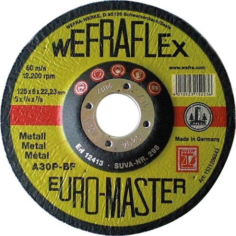 WEFRA Schruppscheibe Euromaster für Metall 125 x 6 x 22 mm 1521206043 NEU