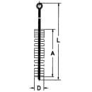 Cepillo cilíndrico Lessmann Ø 20 mm 300x100 mm alambre de acero 0,15 mm 542311 NUEVO