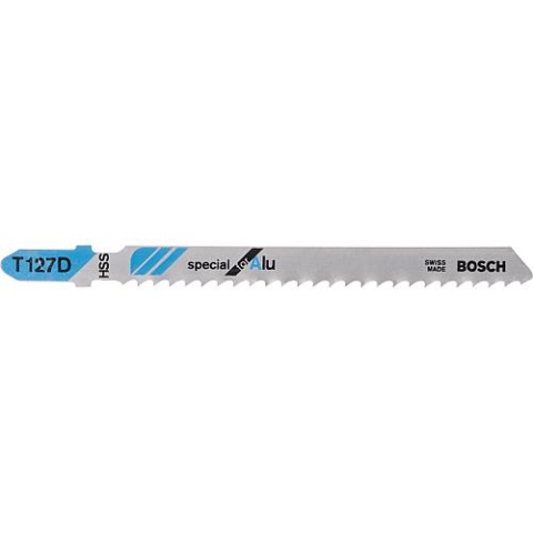 Hojas de sierra de calar Bosch T127D longitud 100mm PU 5 unid. para cortes rectos en aluminio NUEVO