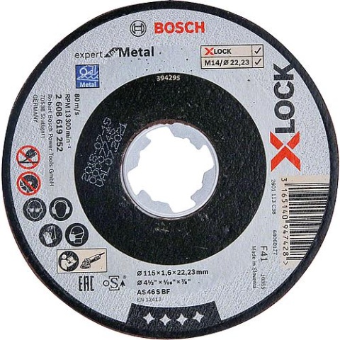 Bosch rechte doorslijpschijf voor metaal met X - Lock bevestiging Ø 125 x 1.6 mm NIEUW