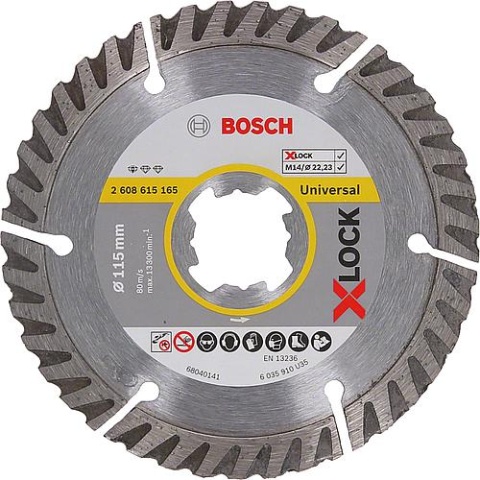 Bosch Cutting Disc Diamond Standard for Universal with X - Lock Mounting Ø 115 mm NEW