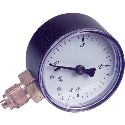 AFRISO RF pressure gauge 50 radial 0-16 bar, connection 1/4"" radial (bottom) 63124 NEW