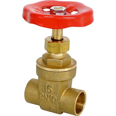 Gate valve PN10 with solder connection 28mm NEW