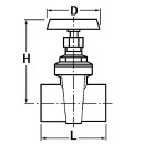 Gate valve PN10 with solder connection 28mm NEW