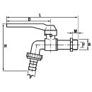 IPG outlet ball valve PN 10 DN 15 1/2 nickel-plated NEW