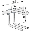 Megaro muuraansluiting met buisbocht C-staal 15x1,2 Hoogte: 320mm zonder isolatie NIEUW