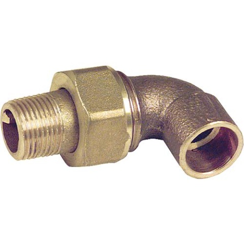 IBP gunmetal solder fittings 4098g elbow union 90° one side external thread conical 15- NEW