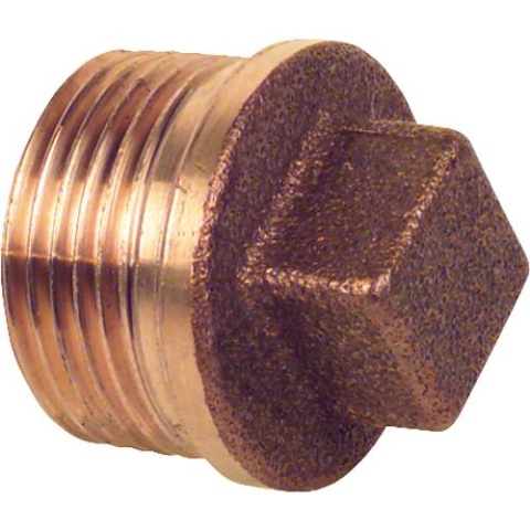 Red brass threaded fitting Plug with rim Type 3290 1 1/2"" AG 322168 NEW