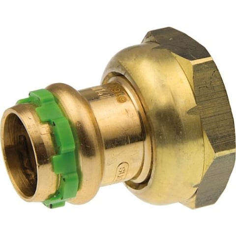 Aalberts Copper Pressfitting V-Contour Półzłączka z zaciskiem, 12 mm x 3/8"", VC5359 4359GVW1238 NOWOŚĆ