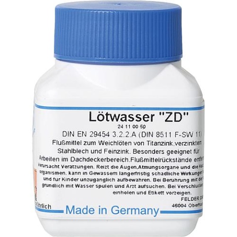 FELDER liquido per saldatura ""ZD"" flacone da 0,1 kg 24110050 NUOVO