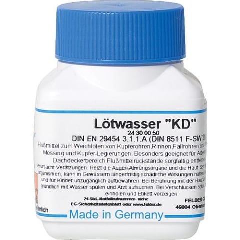 FELDER liquido per saldatura ""KD"" flacone da 0,1 kg 24300050 NUOVO