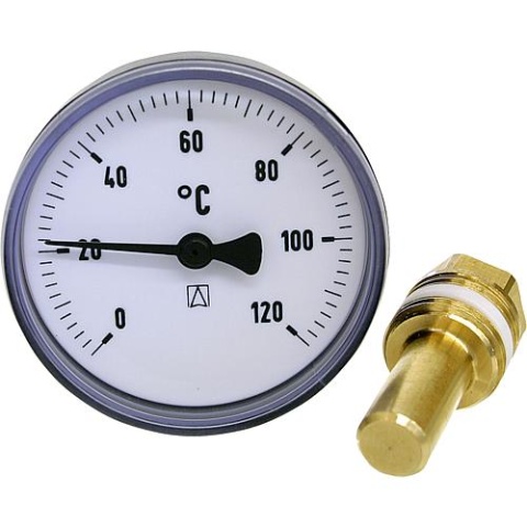 AFRISO Bimetal Dial Thermometer DN 15 (1/2""), -20/60°C BiTh 63 K 63763 NEW