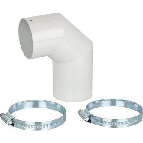 MCZ Connection bend 90° Comfort Air Ø 60 mm, incl. 2 pipe clips Connection of air ducts 4009011 NEW