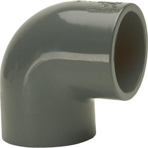 PVC-U - Adhesive fitting angle 90°, 50 mm, adhesive socket on both sides 621.10.01.50 NEW