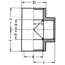 PVC-U - Klebefitting T-Stück, 25 mm, allseitig...