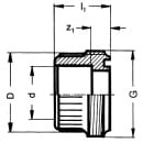 PVC-U - Adhesive fitting screw-in part with adhesive...