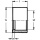 PVC-U - Adhesive fitting reduction short, 32 x 20 mm, with adhesive socket 621.90.03.32.20 NEW