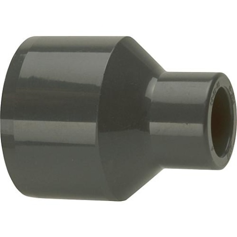 PVC-U - Klebefitting Reduktion lang, 50 x 20 mm, mit Klebstutzen u. Klebmuffe 621.91.03.50.20 NEU