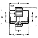 PVC-U - Racor adhesivo Racor, 20 mm x 1/2""...