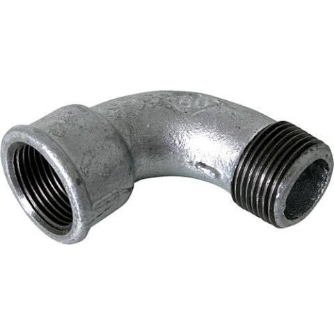 Hermann Schmidt malleable cast iron fitting galvanised No.1A short bend I/A d = 1/2 NEW