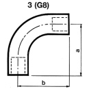 ATUSA Malleable iron fitting galvanised No.3 long bend...