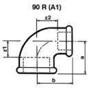 Hermann Schmidt Malleable iron fitting galvanised no.90R...