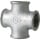 Hermann Schmidt Malleable iron fitting galvanised No.180 Cross piece internal thread d = 3/4 NEW