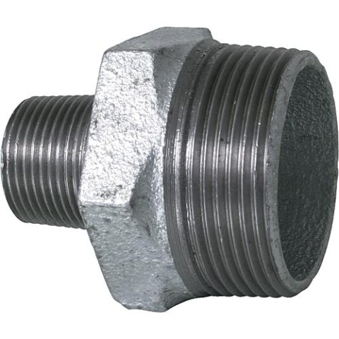 Raccordo in ferro malleabile zincato N.245 Riduzione doppio nipplo d = 2x1 1/2 NUOVO