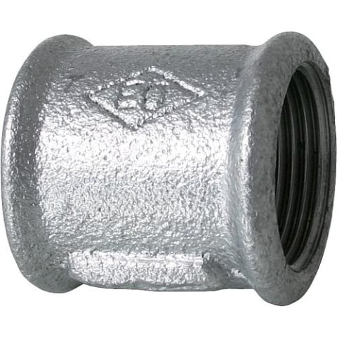 Hermann Schmidt malleable cast iron fitting galvanised no.270 socket d = 1/2 NEW