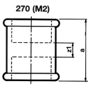 Zlacze z zeliwa ciagliwego ocynkowane nr 270 Gniazdo d = 2 NOWOSC