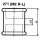 Hermann Schmidt malleable cast iron fitting galvanised no.271 socket w. right- and left-hand thread d = 3/4 NEW