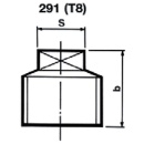 Hermann Schmidt Tempergussfitting verzinkt Nr.291 Stopfen ohne Rand d = 2 1/2 NEU