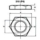 Hermann Schmidt Tempergussfitting verzinkt Nr.310 Gegenmutter d = 1 1/4 NEU