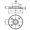 Hermann Schmidt Malleable iron fitting galvanised No.321 Threaded flange d = 1 NEW