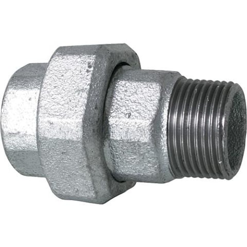 Malleable iron fitting galvanized No.331 Screw connection, flat sealing d = 1 1/2 NEW